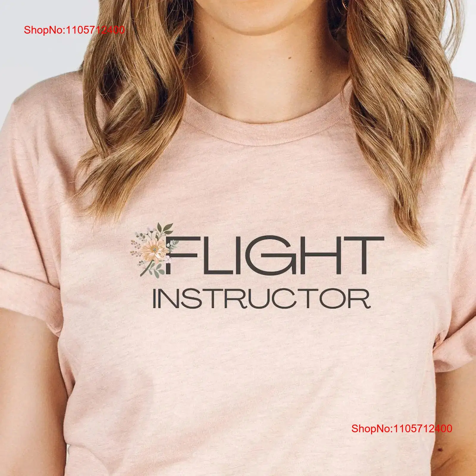 Commercial Printing And Graphics - Floral Flight Instructor T 셔츠 여성용