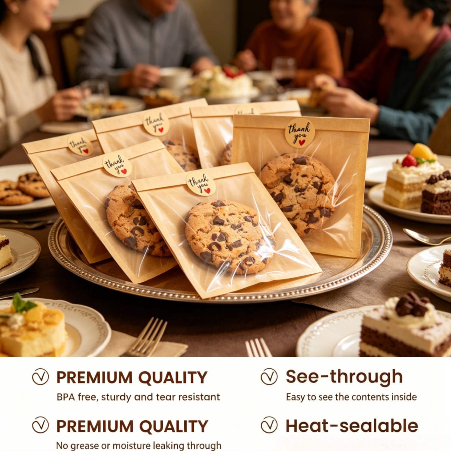 200개입 플립탑 밀봉 베이커리 간식 포장백(투명 창  - Commercial Printing And Packaging 리뷰 및 가격