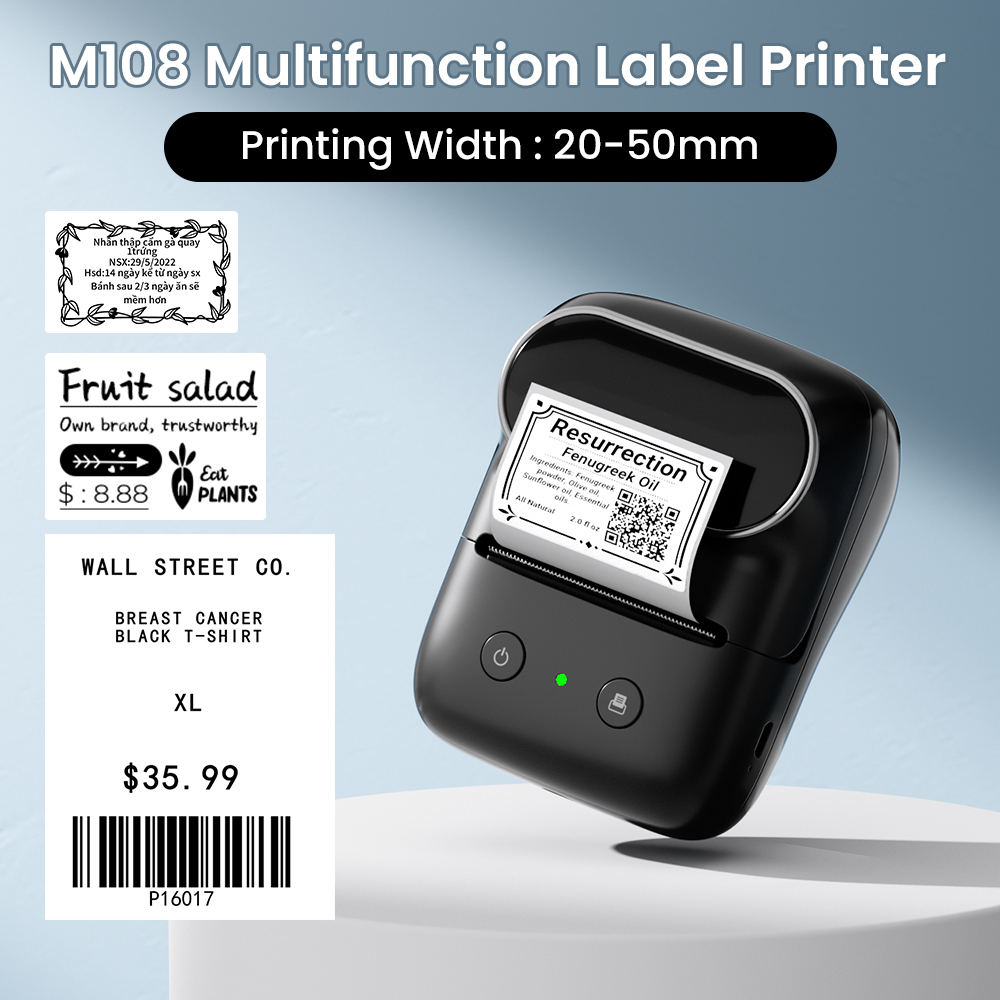 Phomemo M108 휴대용 라벨 프린터 무선 블루투 - Commercial Printing Types 리뷰 및 가격